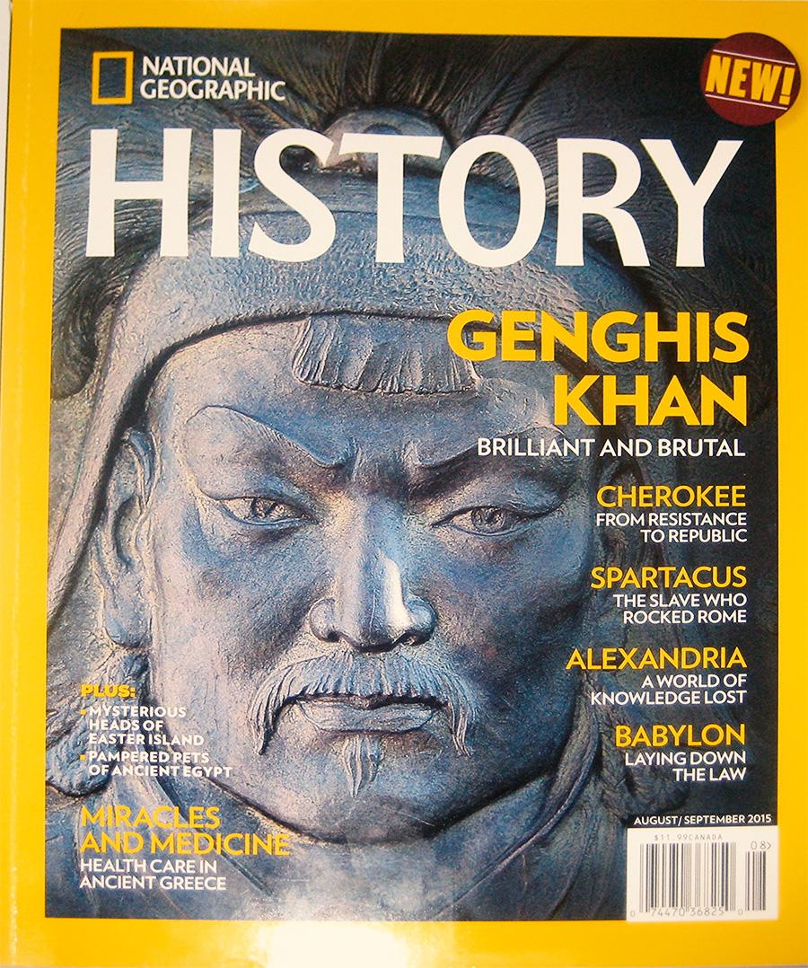 Чингис хааны хөргийг чулуун дээр суулгаж хөшөө болгон үлдээснийг гадныхан сонирхон “National Geographic” сэтгүүлийн нүүрэнд тавьснаар олонд түгжээ